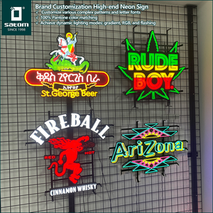 Venta de fábrica Enseigne lumineuse Pizza <span class=keywords><strong>Feliz</strong></span> <span class=keywords><strong>Navidad</strong></span> <span class=keywords><strong>Feliz</strong></span> cumpleaños Letrero de neón para fiestas Sala de juegos Empresa Decoración de pared - Product Image 3