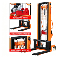 Gerbeur semi-électrique manuel à alimentation CA pour usine, gerbeur compact pour atelier, gerbeur à palettes silencieux pour le levage de marchandises