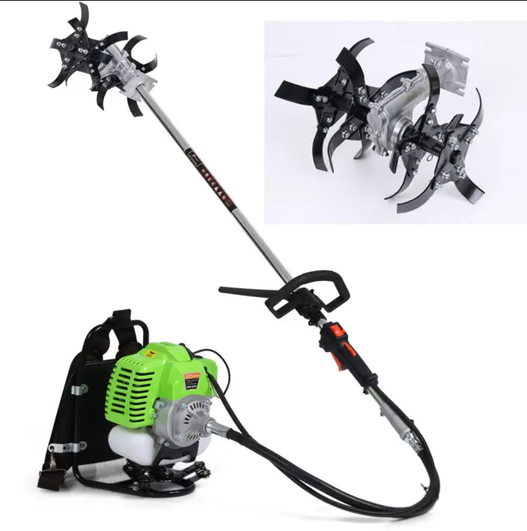 Small weeding machine four-stroke backpack gasoline hoeing and loosening machine open grass hoeing and loosening machine