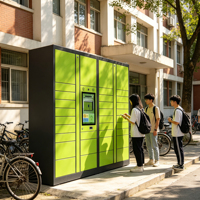 Boîte de colis intelligente personnalisée pour entrepôt extérieur, avec casiers de livraison express pour appartements et système de gestion de contenus Ark Lockers
