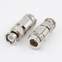 Adaptateur coaxial RF BNC femelle vers mâle à angle droit 90 degrés, en cuivre, 1P 10A, boîtier en laiton IP60