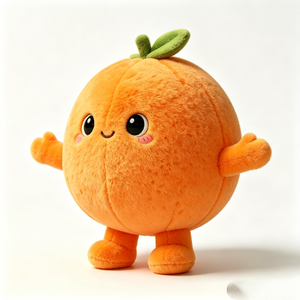 Peluche de Fruta Personalizado con Ojos Grandes, Adorable Personaje de Mandarina Redonda con Brazos y Piernas - Product Image 4