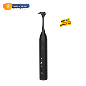 Fil dentaire électrique avec tête remplaçable et gratte-langue pour le nettoyage des dents à domicile - Product Image 1