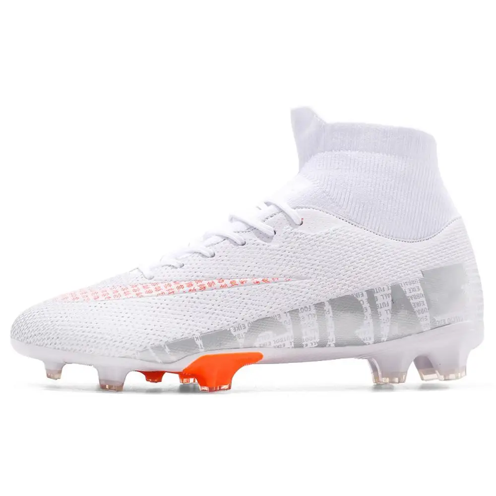 FREE SAMPLE High Ankle Soccer Shoes Outdoor Non-Slip Long Spikes Football Trainers Soccer Cleats Sneakers Men Football Boots