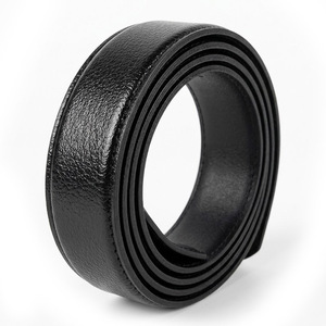 Sangle de ceinture de remplacement en cuir de vache véritable noir/marron, fabriquée en Corée, AT-30-120-Classic, 30mm x 120cm, pour boucle à cliquet automatique - Product Image 2