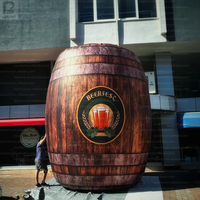 Baril à vin gonflable géant publicitaire LED, modèle de fût de bière personnalisé, baril vintage pour la promotion des pubs, des festivals et la décoration des clubs