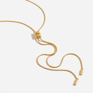Designer Style Geometric Clasp <b>Necklace</b> Women Yiwu Sweater Chain Light Luxury High End Jewelry Gift - Product Image 1