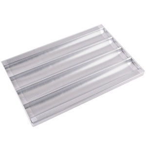 Di alta qualità all'ingrosso in lega di alluminio pane vassoio lungo bastone pane francese piatto <span class=keywords><strong>rettangolare</strong></span> forato disegno torta strumento - Product Image 2