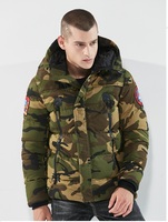 Vente en gros Parka d'hiver vestes en coton plus épais à capuche Chaquetas Hombre Camouflage pardessus hommes Casual Camouflage vestes hommes