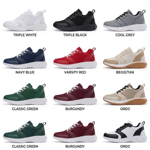 Sneakers Bianche da Uomo con Rialzo, Scarpe Basse in Mesh Traspiranti con Lacci, Leggere, Antiscivolo e Comode per Camminare - Product Image 3