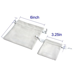 Bolsa de Almacenamiento de Microfibra Gruesa con Cordón, Logotipo Estampado en Caliente, Bolsa para Joyas, Anillos y Pulseras - Product Image 2