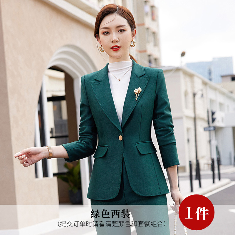 green suit