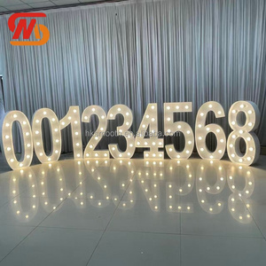 SMOOTH High Quality Marquee Numbers Warm White Light Large Size Neon <b>Sign</b> for Wedding - Product Image 4