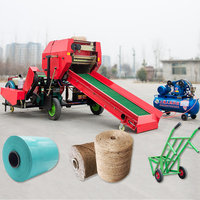 Presse à balles rondes pour ensilage de maïs petite presse à foin ronde étoile emballage de paille presse à balles pour fourrage vente en Inde