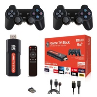 Console de jeu TV double système, boîte de jeu, jeux 3D, lecteur vidéo MP4, mémoire sans fil de 64 Go pour jeux d'arcade rétro