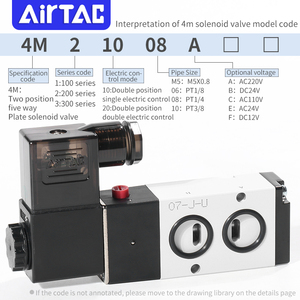 Van Điện Từ AIRTAC 4M110-06/210-08/310-10 Van Khí Điện Tử Van Điều Khiển Không Khí - Product Image 5