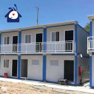 Contenedor de envío de paquete plano de 20 pies, casa prefabricada de contenedores de acero con dos dormitorios para el hogar, Villa, centro comercial o uso escolar - Product Image 2