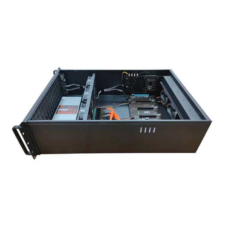 Wholesales caixa placa-mãe de servidor 6gpu 67mm b85, chassi com cooler aberto