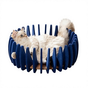 Premium Polyester Felt Cat Cave – Scratch Resistant Foldable Enclosed Cat <b>Bed</b> for Kittens & Large Cats - Product Image 6