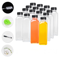 Botella de Plástico PET Transparente Vacía de 250 ml para Jugo, Leche, con Logotipo Personalizado, Botella para Bebidas para Venta