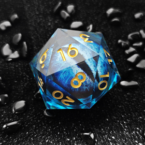 Dés à jouer polyédriques Feeron Premium en résine transparente à vingt faces D20, personnalisables avec logo, durables pour les jeux de rôle sur table et la collection (D&D) - Product Image 5