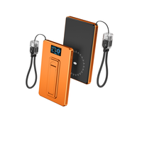Batterie externe ultra-mince 3-en-1 10000 mAh, mini batterie externe ultra-mince 5000 mAh, pack de batterie magnétique 20W max ultra-rapide avec écran TFT
