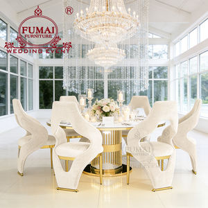 Modern Stainless Steel & MDF <b>Round</b> Black Banquet Dining <b>Table</b> Set for Hotel and <b>Outdoor</b> Use - Product Image 5