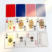 Cartes à jouer de poker imperméables de haute qualité avec logo personnalisé, couleur unie, blocs de couleur, matériau PVC, cartes de jeu