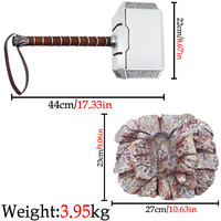 Mitologi Norse Thor Mjlnir Hammer Model Logam Tema Kartun Usia 5+ untuk Pajangan & Cosplay