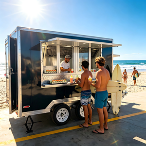 Camion de restauration mobile avec cuisine complète <span class=keywords><strong>pour</strong></span> pizzas, café, hot-dogs, glaces, camping-car, remorque alimentaire BBQ de 13 pieds - Product Image 3