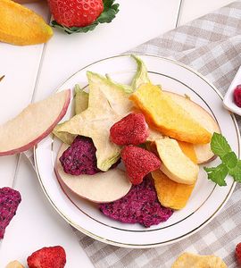 ผลไม้อบแห้งแบบผสมรสสมุนไพรอบแห้งกรอบกล่อง30กรัมแพ็ค40แพ็คเสาวรสหวานผง - Product Image 1