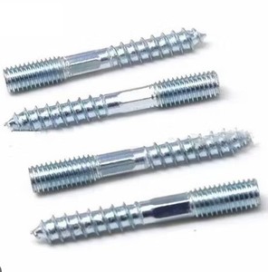 Mạ kẽm Metric M8 hai đầu Stud Bolt đồ nội thất sửa chữa gỗ vít tự khai thác ren Stud móc áo Chất lượng cao Carbon - Product Image 2