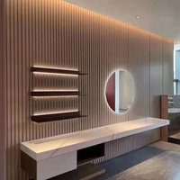 Panneau mural WPC insonorisant et résistant aux rayures, panneau mural intérieur 3D gaufré contemporain pour appartement, système de fixation par clic, pour intérieur