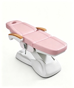 RJ Furniture Pink PU Leather Electric Massage Chair With Built-In Headrest And <b>Adjustable</b> <b>Footrest</b> For Salon Use beauty beds - Product Image 6