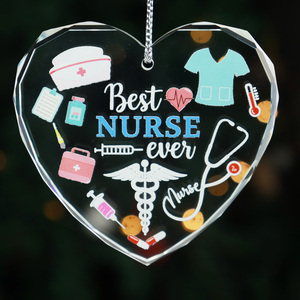 Adornos Navideños de Vidrio Ecológicos Hechos a Mano SUCHAGIFT con Diseño Personalizado - Forma de Corazón para Mujeres, Madres, Amigas, Maestras y Más - Product Image 6