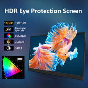 Màn hình chơi game di động 15.6 inch 1080P 120Hz HDR IPS LCD, cổng Type-C, thời gian phản hồi 3ms, tích hợp loa cho laptop - Product Image 4