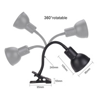 Lampes chauffantes pour reptile UVA/UVB Tortue Aquarium Réservoir Lampes chauffantes avec pince Lampe de pèlerinage pour lézard Tortue Serpent Aquarium Aquatique