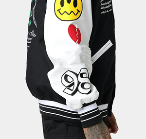 Veste Letterman avec logo personnalisé pour hommes veste universitaire en tissu de laine avec patchs de broderie vestes pour hommes, veste pour homme - Product Image 6