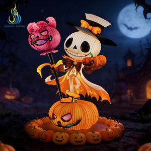 Lanterne Citrouille Fantôme Personnalisée Faite à la Main, Étanche, pour <span class=keywords><strong>Halloween</strong></span> – Offre Spéciale - Product Image 1