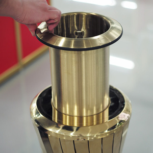 Kim loại thùng rác có thể wastebasket Thùng rác container bin cho phòng tắm bước phòng tắm thùng rác có thể - Product Image 3