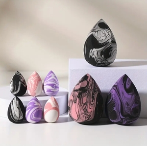 Bán buôn siêu mềm Vegan đá cẩm thạch vẻ đẹp trứng không <span class=keywords><strong>Latex</strong></span> trộn miếng bọt biển - Product Image 4