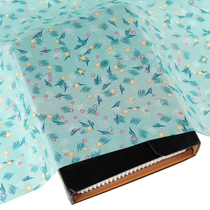 18% soie 82% lin GGT 22 MM Turquoise style <span class=keywords><strong>japonais</strong></span> petit tissu imprimé floral pour textile à la maison - Product Image 2