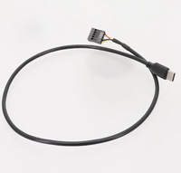 Kabel Adaptor USB 9 Pin Header ke USB Type C Female untuk Motherboard, Kabel USB 2.0 Internal di Panel Depan Casing PC Desktop