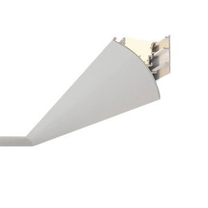Éclairage de fond avec luminaires apparents, luminaires linéaires LED sans plafond, luminaires linéaires suspendus réfléchissants, profilés en aluminium. - Product Image 1