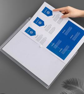 Organizador de archivos de estudiante transparente al por mayor A4 PP Snap Folder bolsa de documentos - Product Image 4