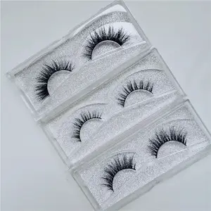 क्रूरता नि: शुल्क 100% असली मिंक फर पलकों थोक 3d प्राकृतिक मिंक झूठी eyelashes