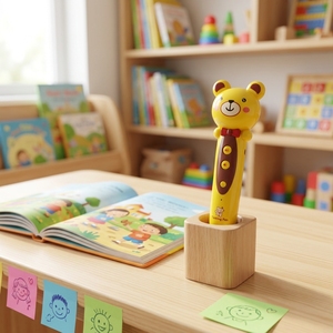Penna Educativa per Bambini per la Lettura di Libri, Scrittura di Parole e Frasi, Supporto per Qualsiasi Lingua, Libri Personalizzabili - Product Image 2