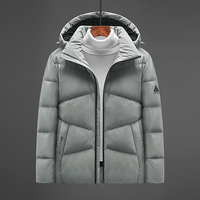 TOPGEAR 2021 hiver mince mode coupe-vent imperméable hommes nouveau beau court doudoune 10 tissé chapeau Polyester tissu enduit
