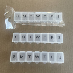 Manufacturer Portable 7-Compartment Braille Plastic Modern Simple Pill Box Storage Box Pill Box Organizer Promotional Pill Boxes