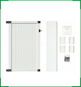 Clôture de jardin et de piscine 6x8, panneaux de clôture en PVC blanc <span class=keywords><strong>pour</strong></span> l'intimité - Product Image 1